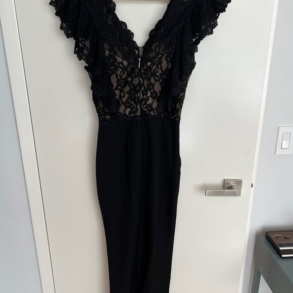 Rebecca Taylor Women's Lace and Suiting Jumpsuit - Picture 2 of 2